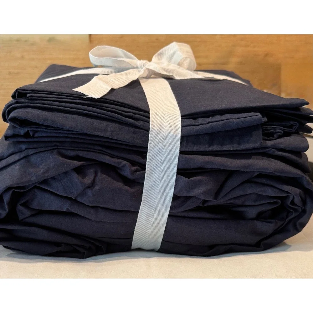 Quince Organic Crisp Percale King Sheet Set + Extra King Sham!